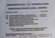 Dhulka loogu talo galay in laga yagleelo Macjar laga dhoofiyo Xoolaha Nool e maanta ay xayirtay Maxkamada Gobolka Saxil,