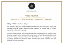 Itoobiya oo dalbatay in baaritaan lagu sameeyo xawaalado Soomaali leedahay oo Maraykanka ka hawlgala