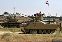 Masar oo ciidan geysay Siinaay iyo Israa’iil oo ka carootay